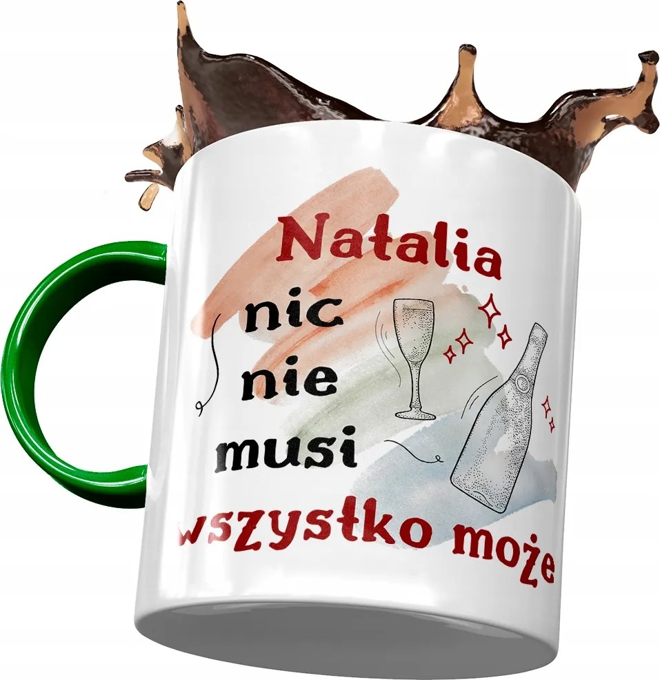 Zöld Bögre Natalia Feleség Barátnő Nyomtatott Fotóval