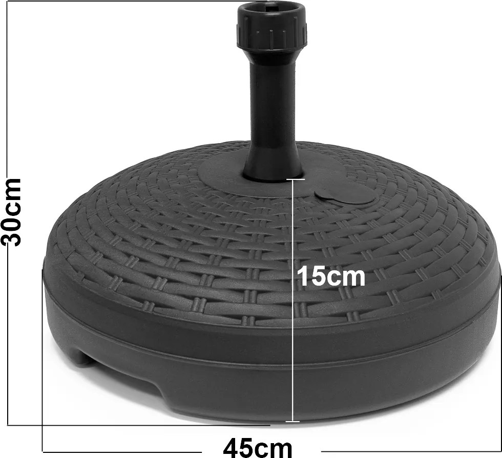 Casaria® Napernyőállvány Ø45cm - antracit