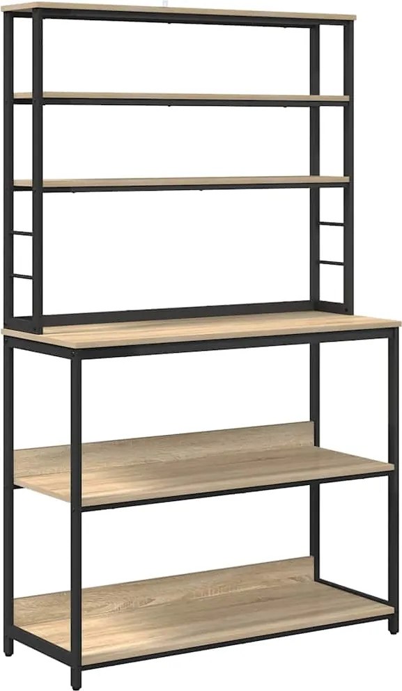 vidaXL Konyhai polc Sonoma tölgy 100 x 40 x 168 cm Faanyag