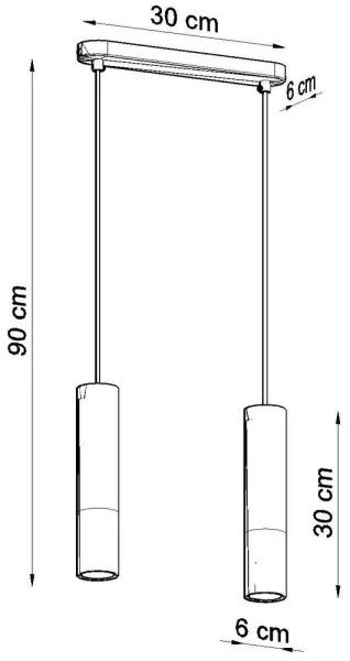 Sollux SL.0629 - Csillár zsinóron PABLO 2xGU10/40W/230V fehér