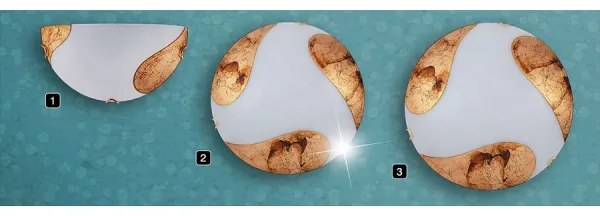 Rabalux 1940 - Fali lámpa ART GOLD 1xE27/60W/230V