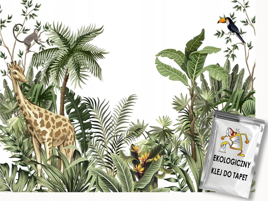 Fotótapéta Flizelina Gyerekek Trópusok Egzotikus Dzsungel Állatok 100x75 ragasztó