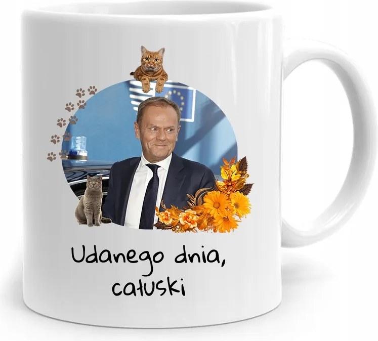 Donald Tusk Bögre Sikeres Nap Platformja fényképes nyomtatással