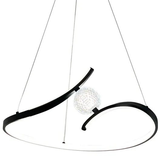 LED Csillár zsinóron PERLA LED/34W/230V fekete