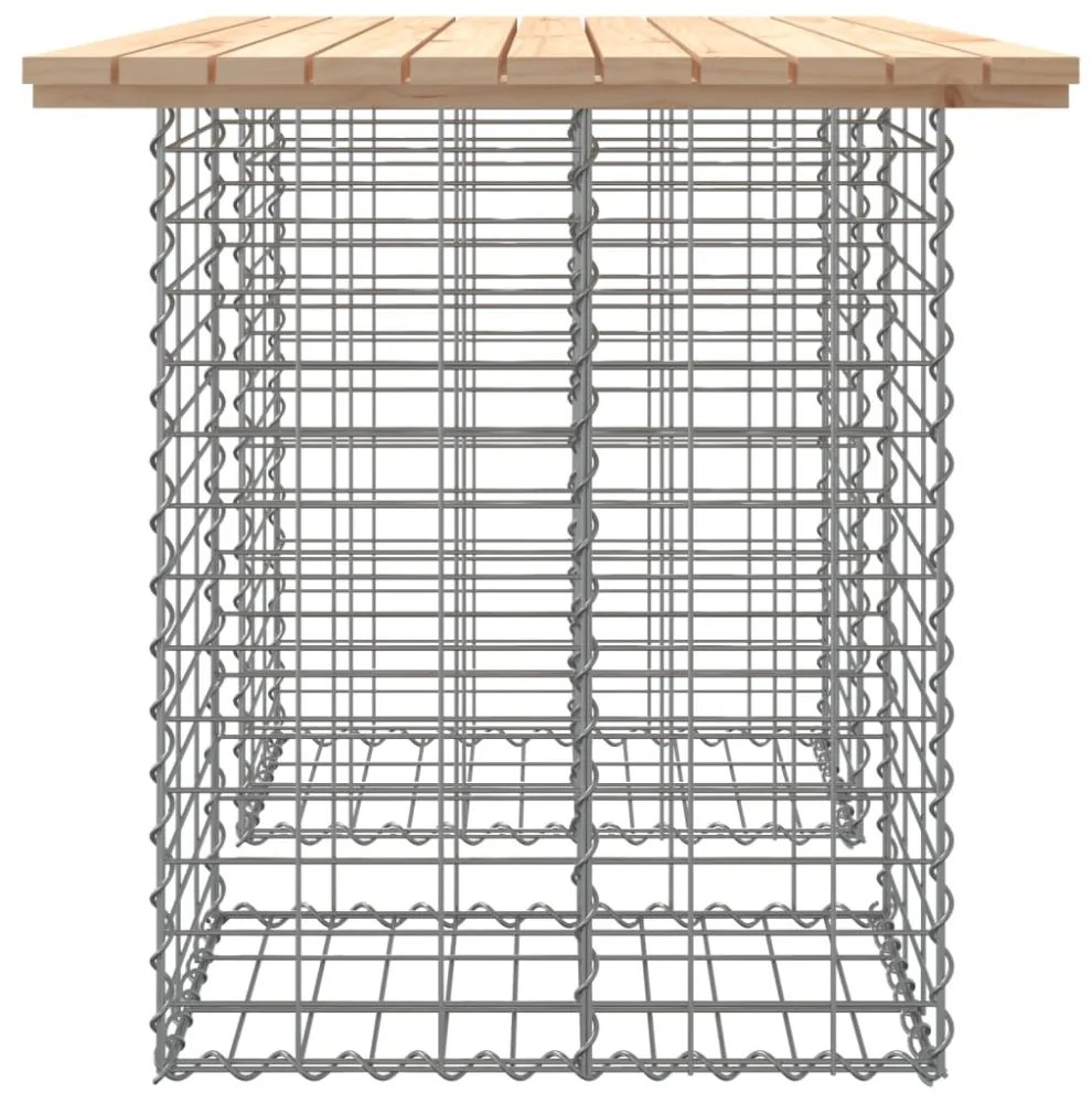 tömör fenyőfa gabion kerti pad 100x70x72 cm
