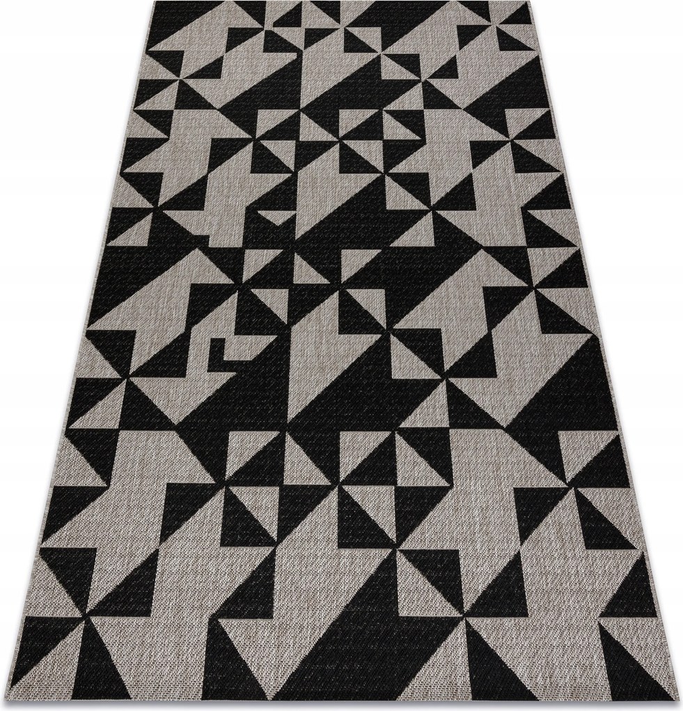 Juta Lapos Szövésű Szőnyeg 160x230 Háromszögek #DEV750