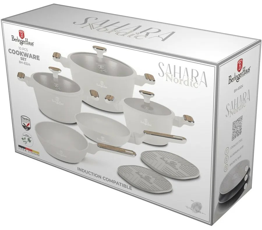 BerlingerHaus Sahara Nordic titánbevonatúedénykészlet, 10 db