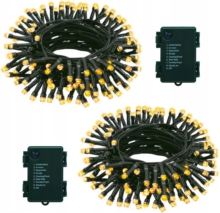 Zaiyw Elemes fényfüzér, 7 m, 70 Led, vízálló