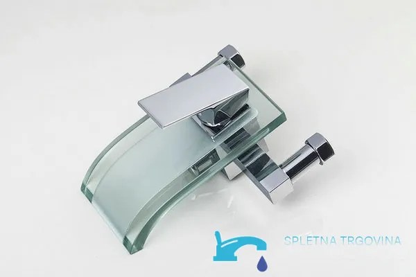 Fali kádtöltő csaptelep EYN SK0264 edzett üveg vízeséskifolyóval, többféle színben, például króm és fekete