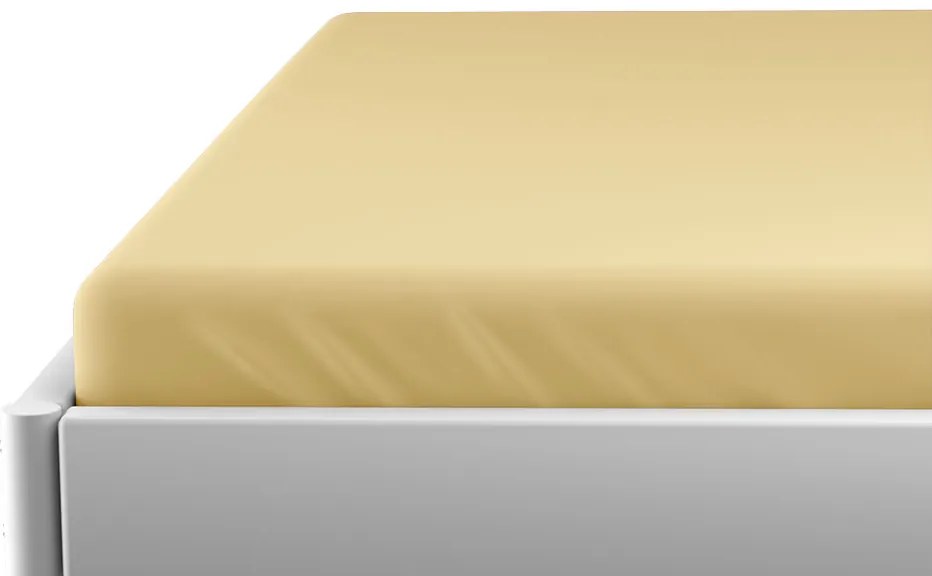 Jersey gyerek lepedő kiságyba krém 70x140 cm