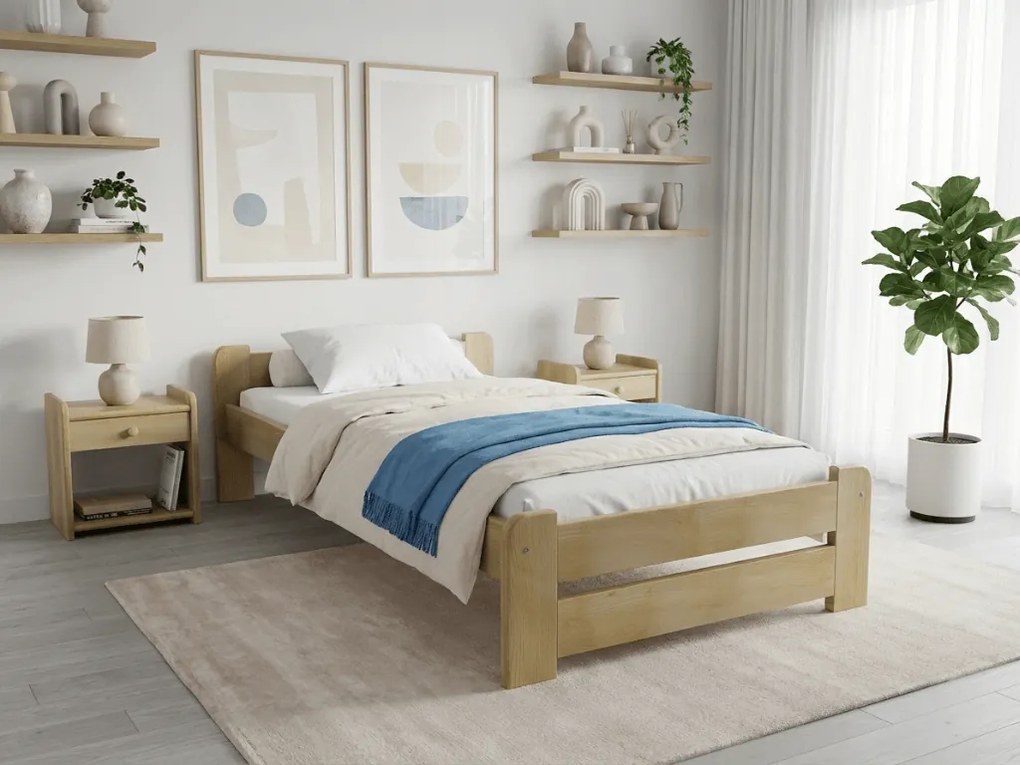 Emily ágy 80x200 cm, fenyőfa Ágyrács: Lamellás ágyrács, Matrac: Sommera 18 cm matrac