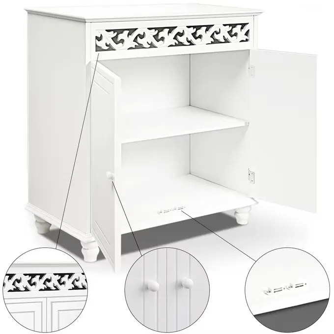 Casaria® Jersey komód - 76x65x35 cm