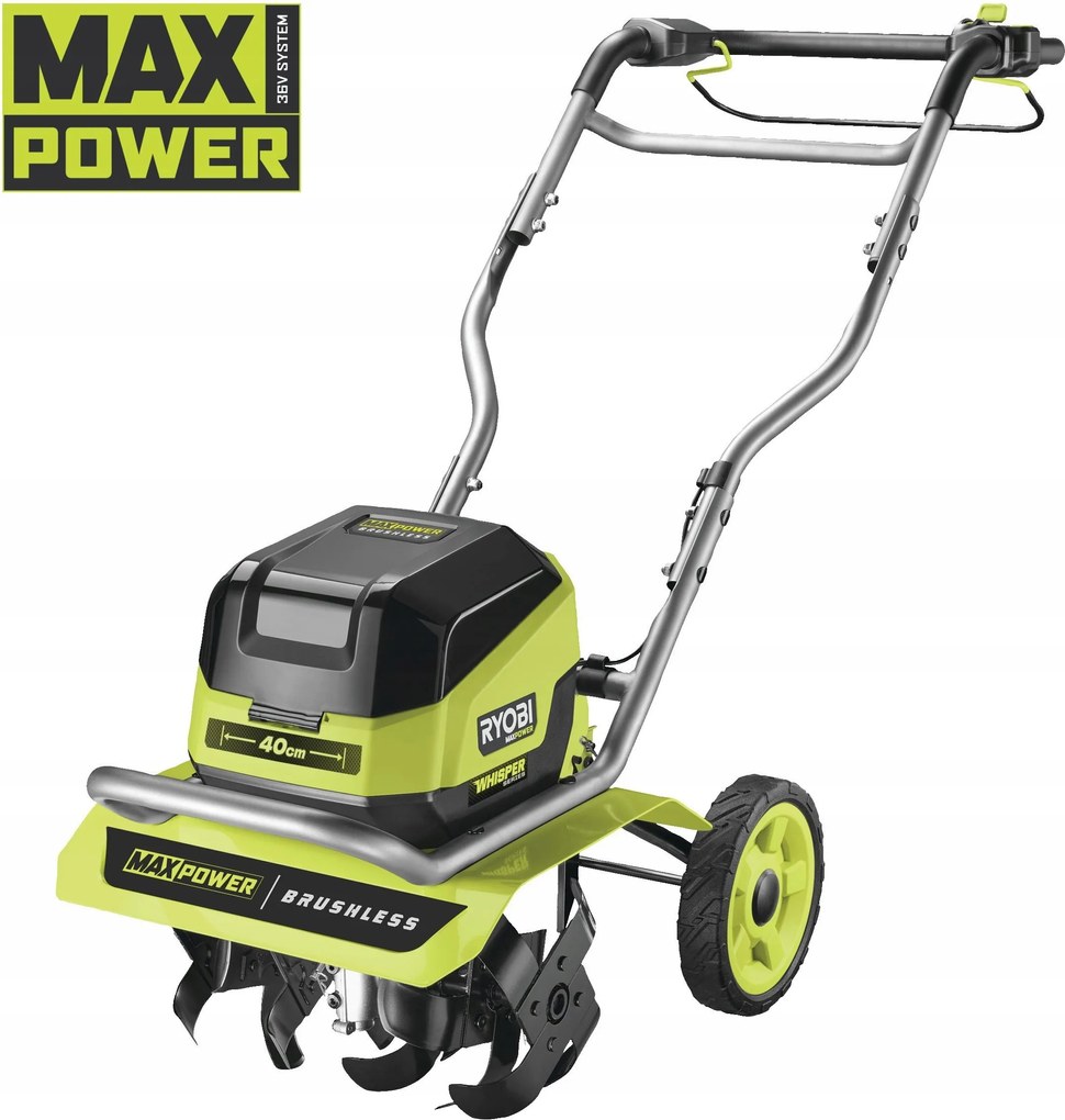 Ryobi RY36CVXA 36V szénkefe nélküli kultivátor állítható munkaszélességgel 28-40cm