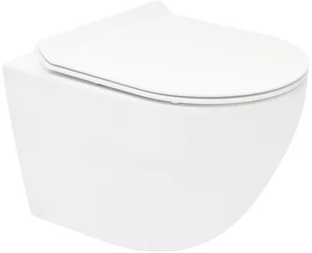 Wc soft close ülőkével felakasztható fehér fényes felülettel hátsó kifolyással WC01T