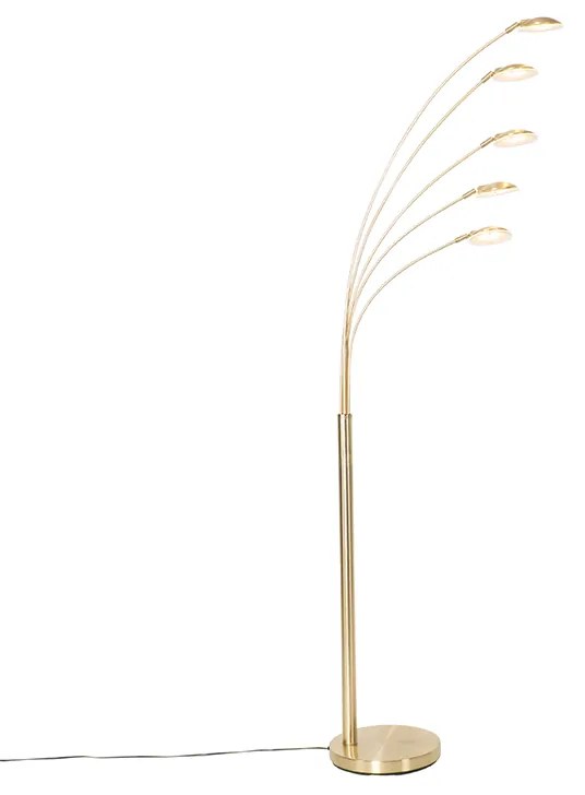 Design állólámpa sárgarézzel, LED-del 5 lámpás - Sixties Trento