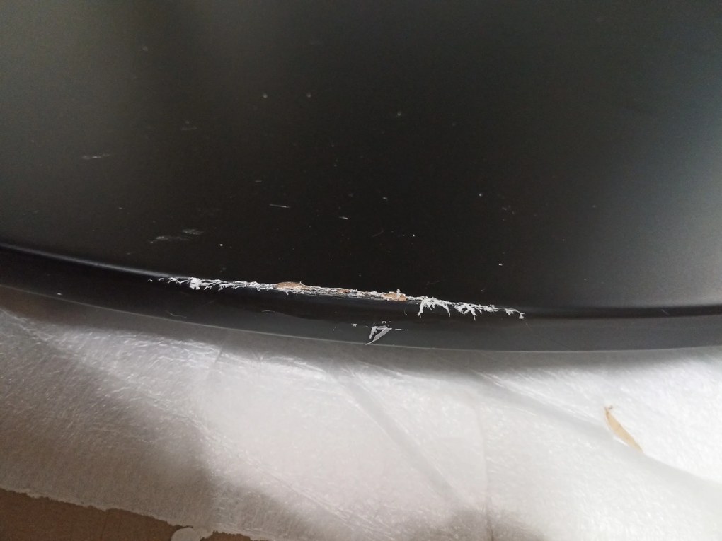 AKCIÓ Fekete étkezőasztal OSLO 80x80 II. osztály