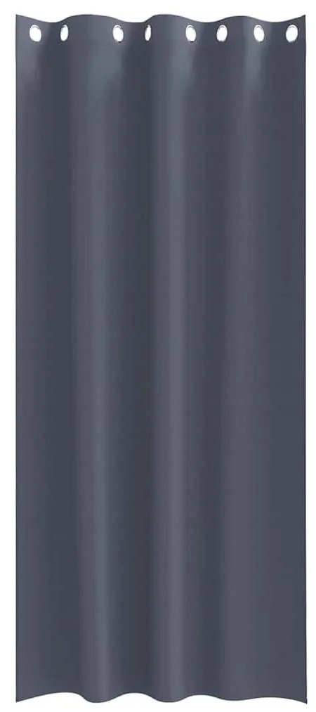 Függönyök függönyökkel 2 pcs Antracit 225x140cm Poliészter