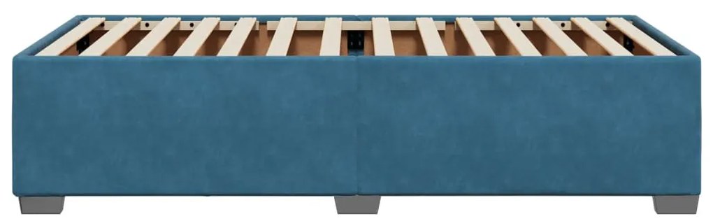 kék bársony ágykeret 80 x 200 cm