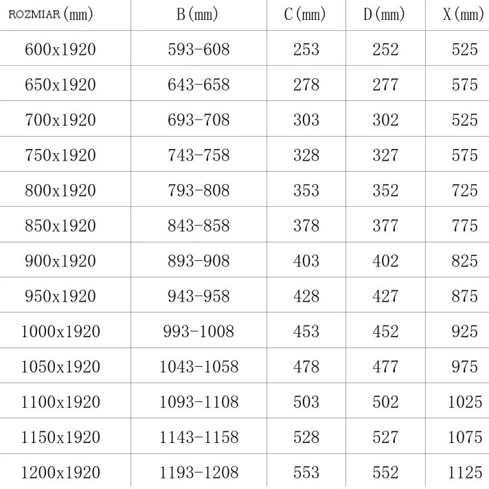 Mexen LIMA zuhany összecsukható ajtó zuhanykabinhoz 90 cm, fekete-átlátszó, 856-090-000-70-00