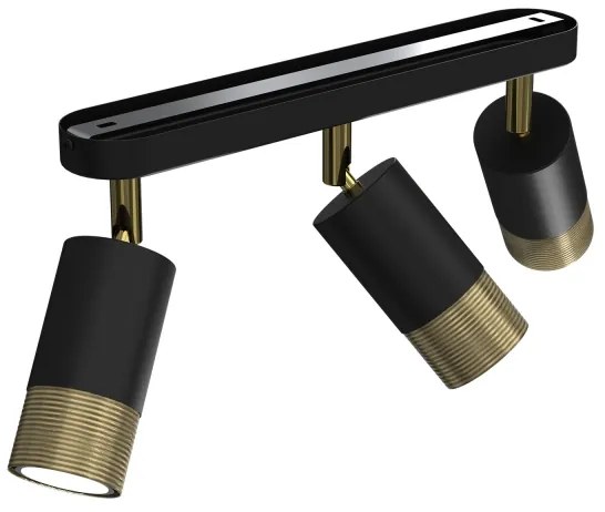 Spotlámpa LINK 3xGU10/8W/230V fekete/sárgaréz