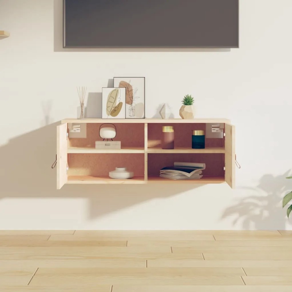 tömör fenyőfa faliszekrény 80 x 30 x 30 cm