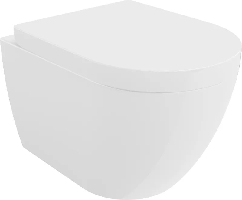 Mexen Lena kemény, fényes fehér WC csésze lassan záródó ülőkével - 30298000