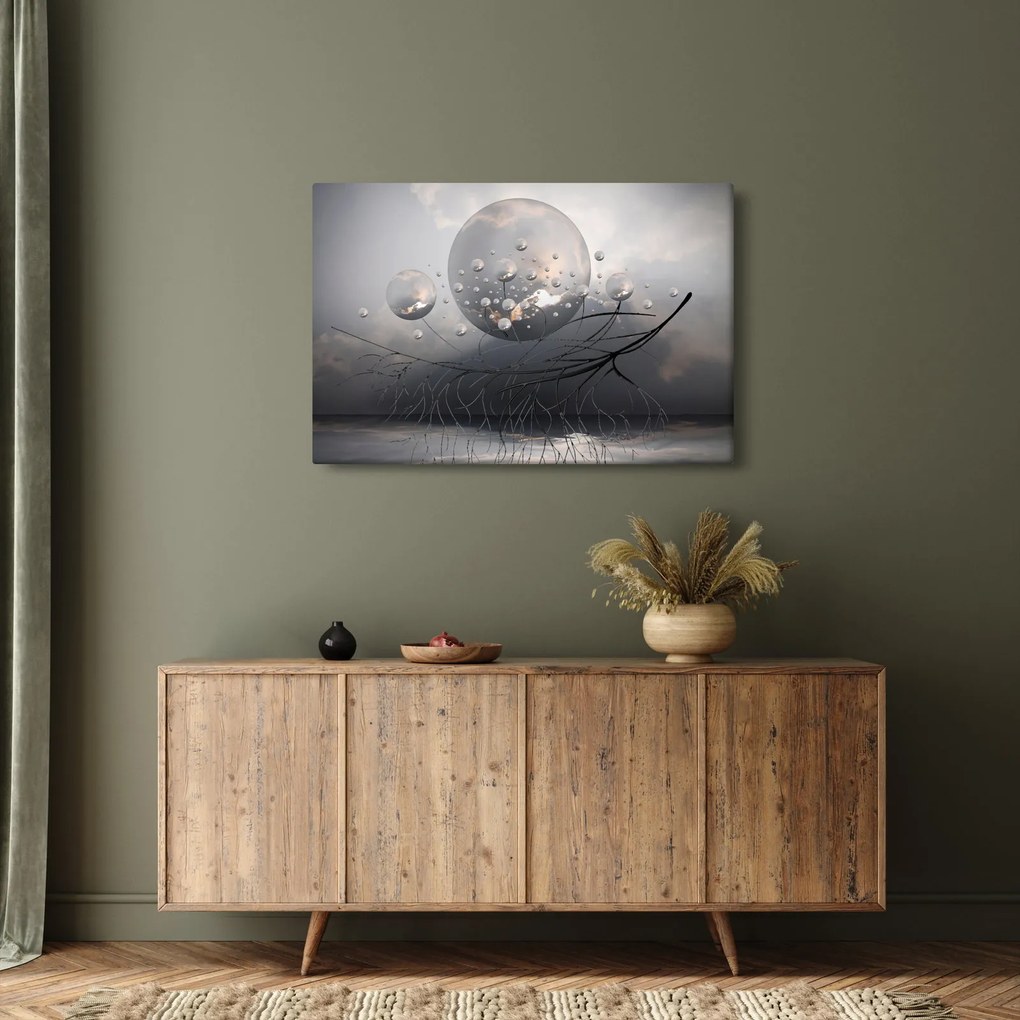Absztrakt gömbök képe (90x60 cm)