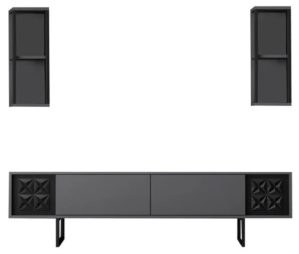TV szekrény Black Line - Anthracite, Black