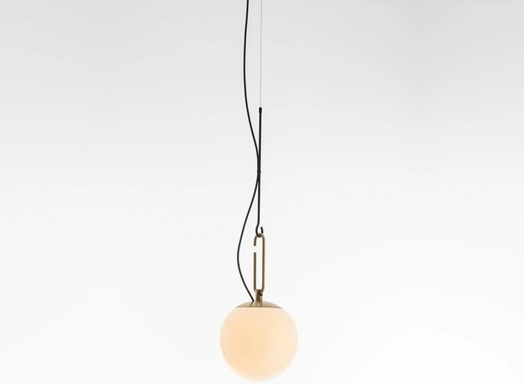 Artemide Nh 22 függeszték, fúvott üveg, sárgaréz, E27, 220mm