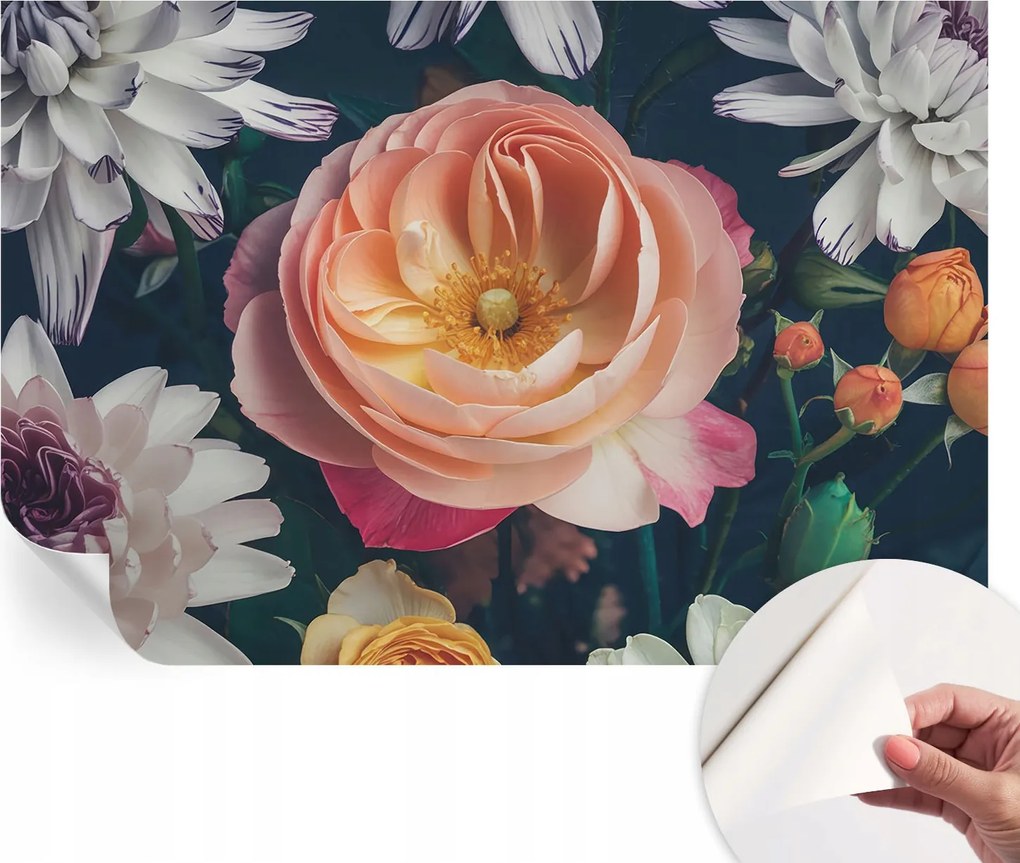 Öntapadós fotótapéta Falra 3D Loft Virágos harmónia 104x70 cm