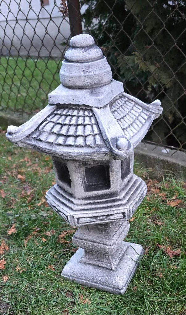 Beton figura Pagoda lámpa kerti figurák japán dekoráció