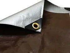 Takaró ponyva szürke - barna 6x12 m 210 g/m2