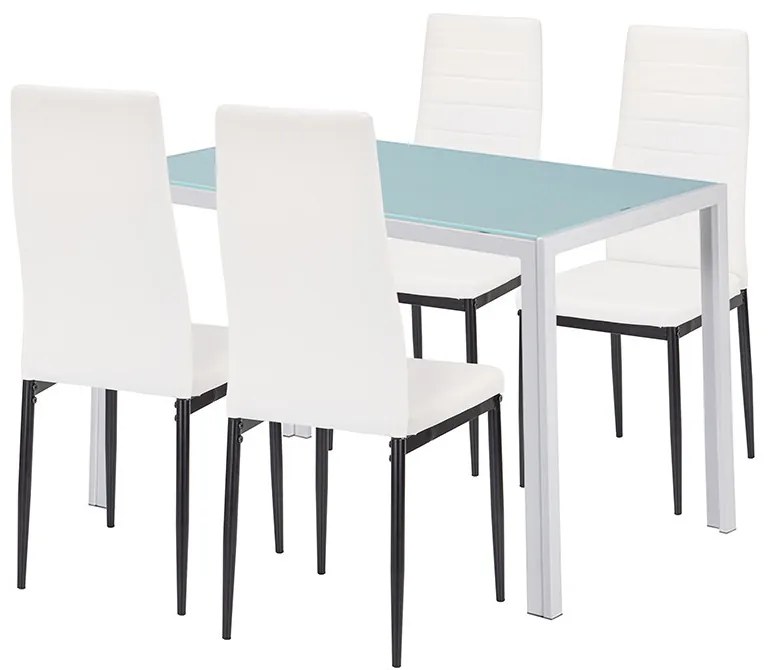 Midland 4+1 étkező garnitúra fehér-fekete