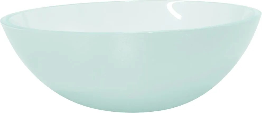 vidaXL fehér üveg matt 50 x 37 x 14 cm