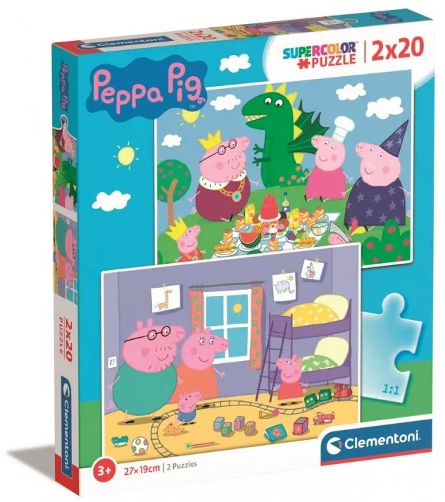 Gyerek puzzle - Peppa pig II. - 2x20 db-os készlet