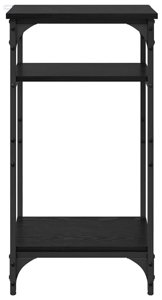 Oldal asztal polcokkal Musta tammi 40 x 30 x 75 cm Faanyag