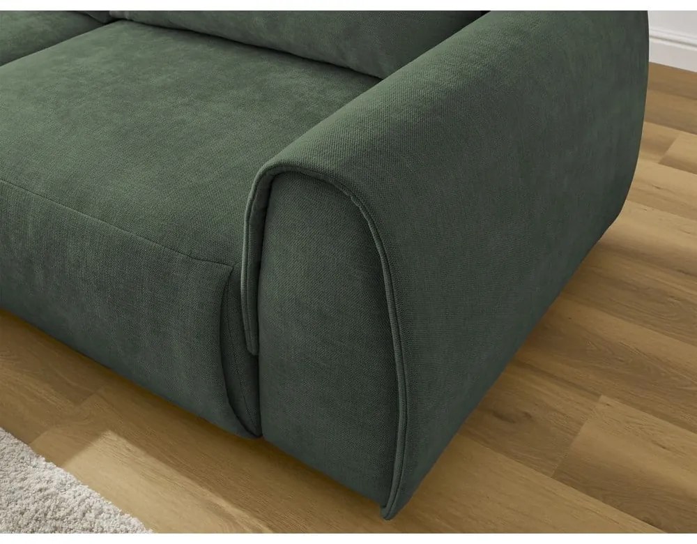 Sötétzöld sarokkanapé Aden – Bobochic Paris