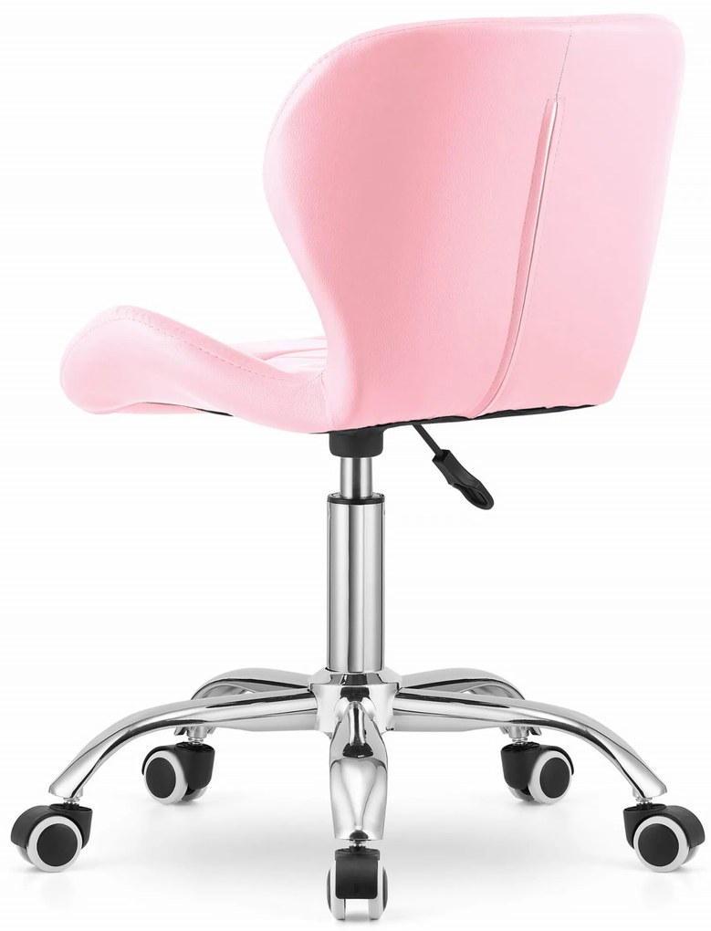AVOLA irodai szék ökobőr kivitelben, rózsaszín