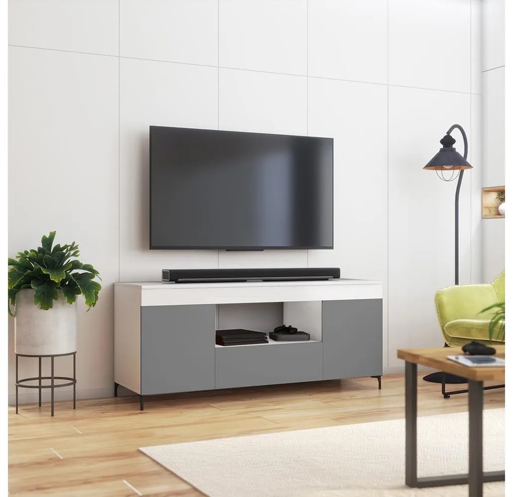 Tv szekrény/asztal Giuseppo  (szürke + fehér). 1098651