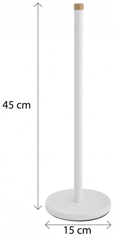 Erga tartozékok, WC papír adagoló (4 tekercs), fehér matt-barna, ERG-YKA-P.SP1-WHT-B