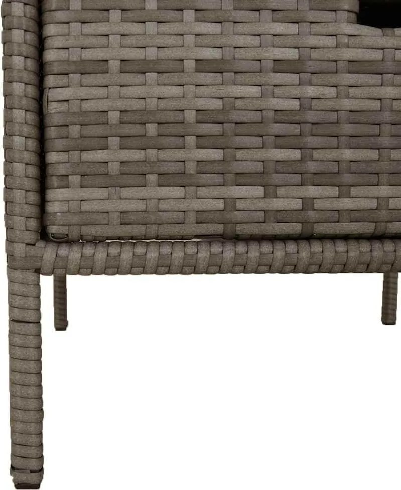 vidaXL szürke polyrattan kerti tárolószekrény 55 x 59 x 80 cm