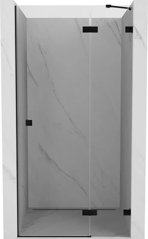 Mexen Lunar jobbos nyíló zuhanyajtó 115 cm, átlátszó, fekete - 834-115-000-70-00-P