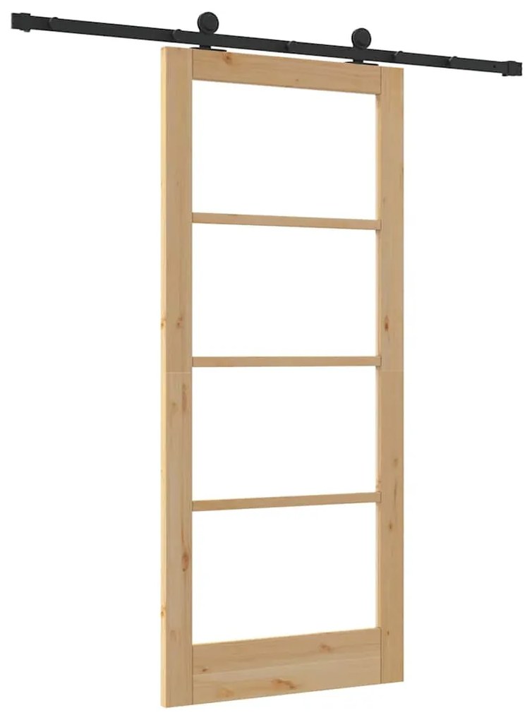 Csúszóajtó ORKDAL Barna 86 x 198.5 cm Fa és fém