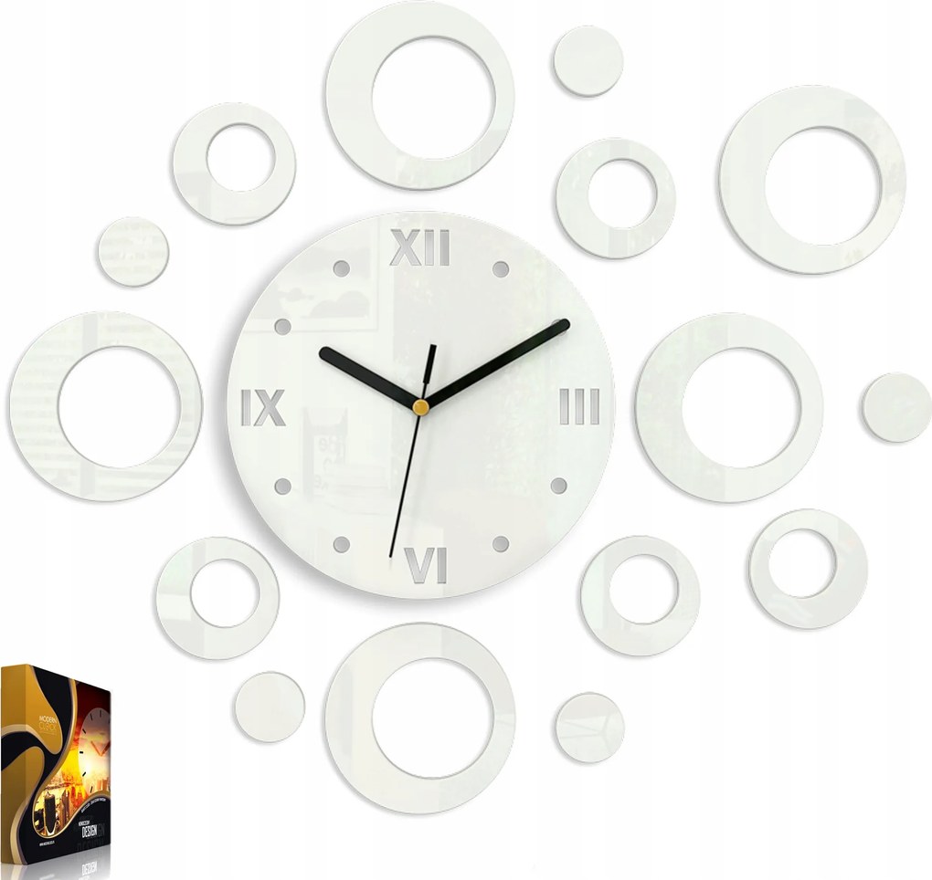 Nagy Falióra Gyűrű Fehér 3D Diy Kép Minőség