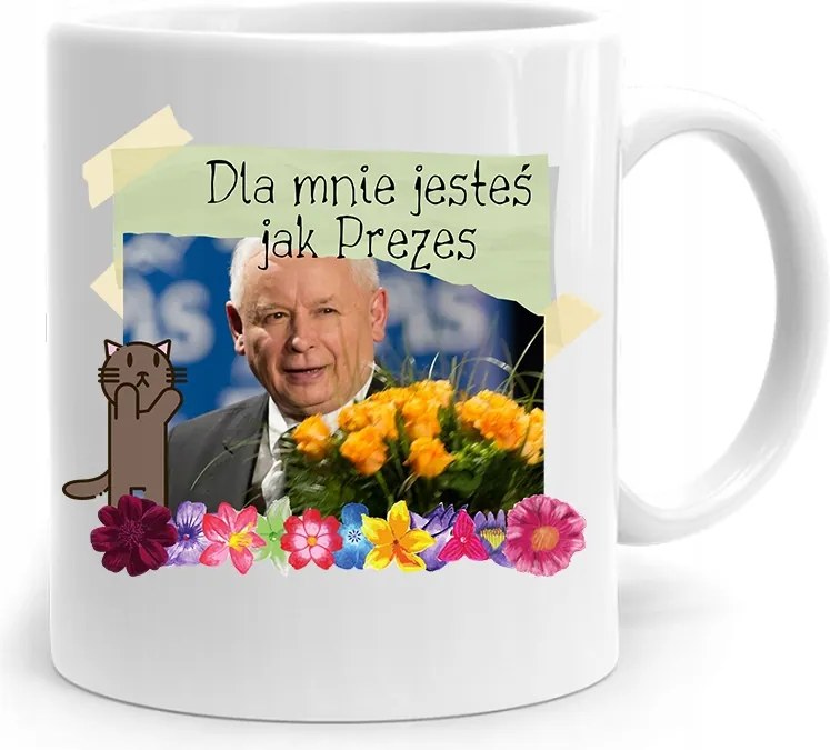 Vicces Bögre A Pis Elnökétől Jaroslaw Kaczynski fényképes nyomtatással