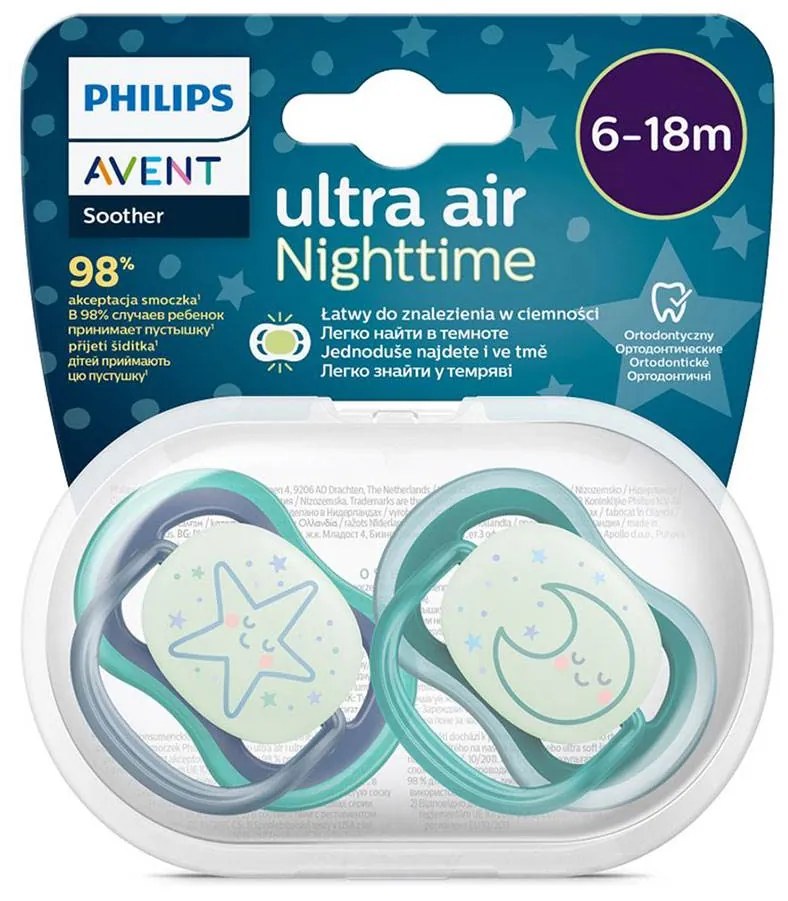 Baba cumi Ultra air Night Avent 6- 18 hónap - 2 darab fiú, vel. 6-18 m