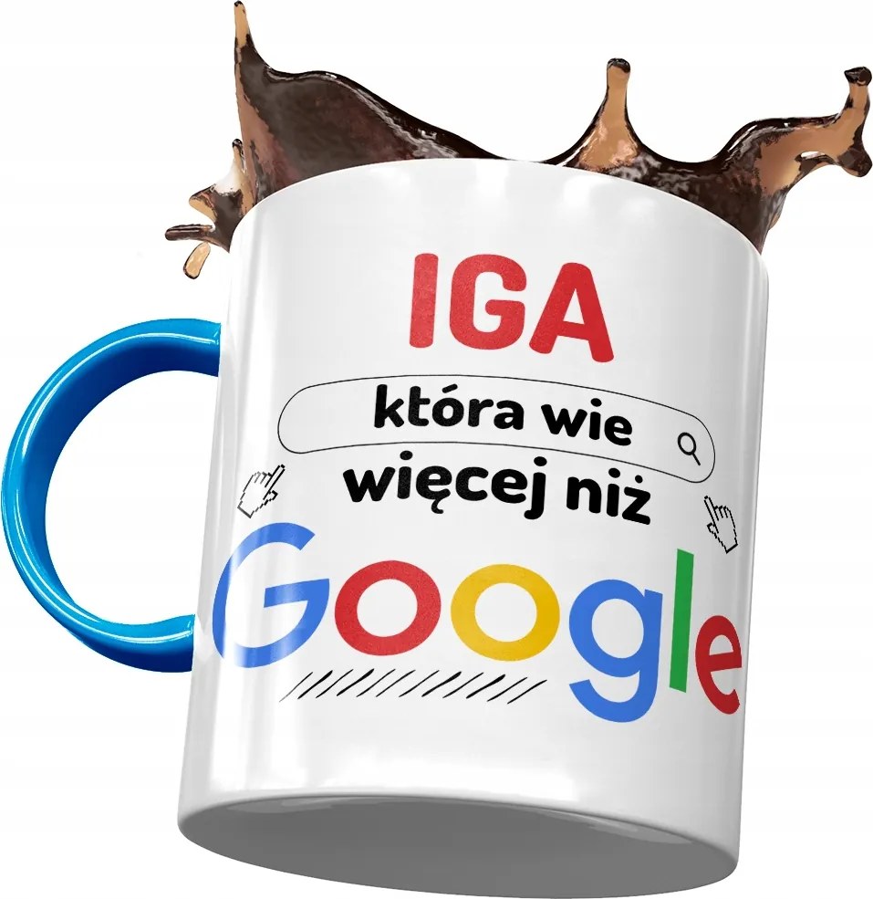 Kék Bögre Igi Feleség Barátnő Nyomtatott Fotóval