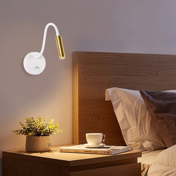 Brilagi - LED Rugalmas fali lámpa MAYA LED/3W/230V 4000K fehér/arany