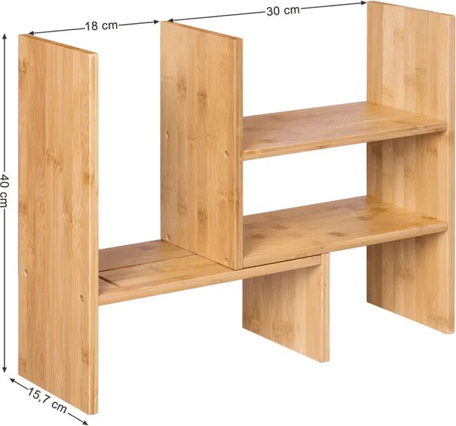 Polc, bambusz, natúr, AUK-E1045 NAT