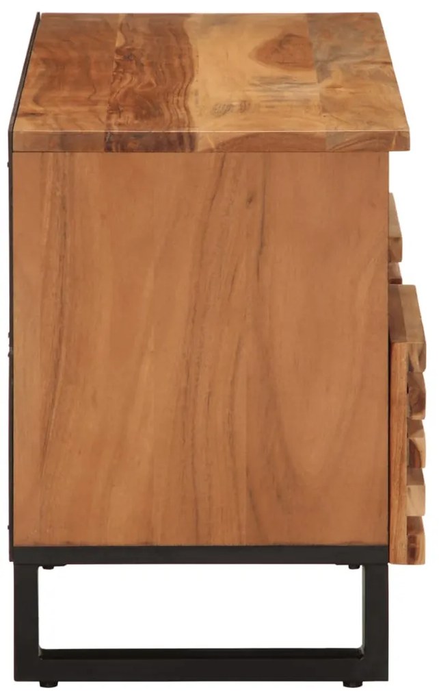 tömör akácfa TV-szekrény 100 x 34 x 46 cm